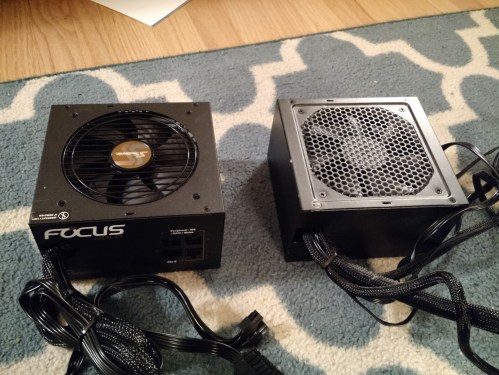 Seasonic PSU Comparison: Focus Gold 450W (left) vs S12iii 500W (right)